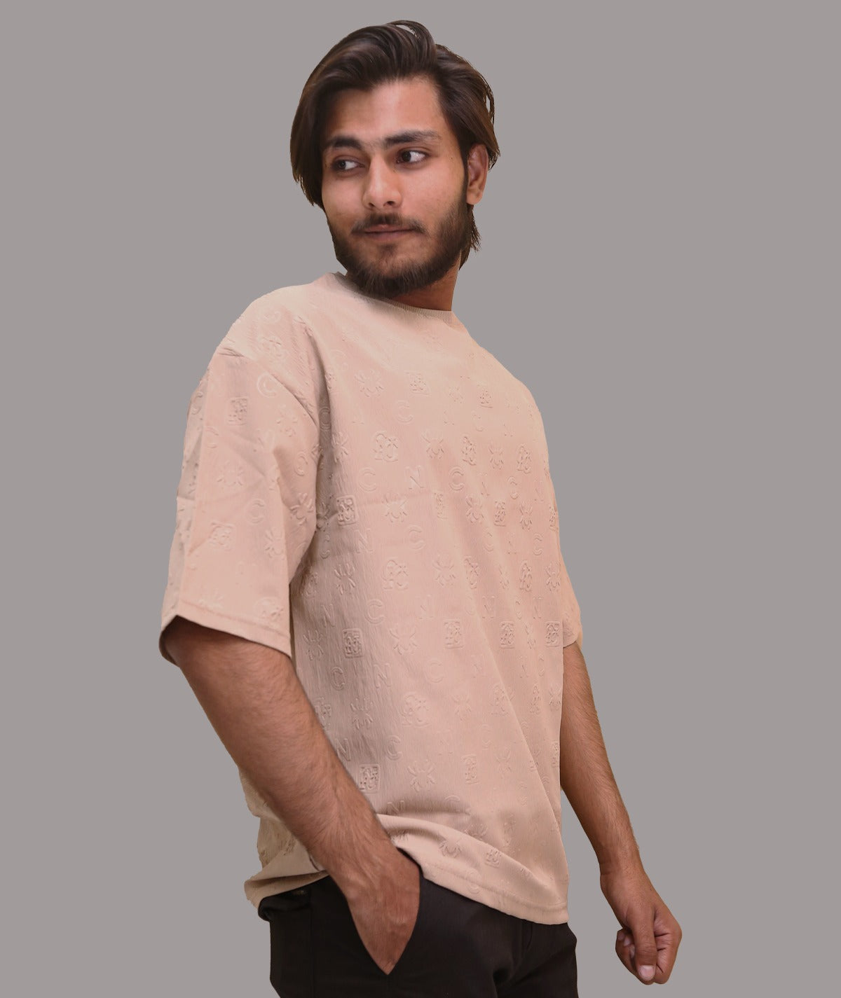 Premium Embossed Drop shoulder T-Shirt